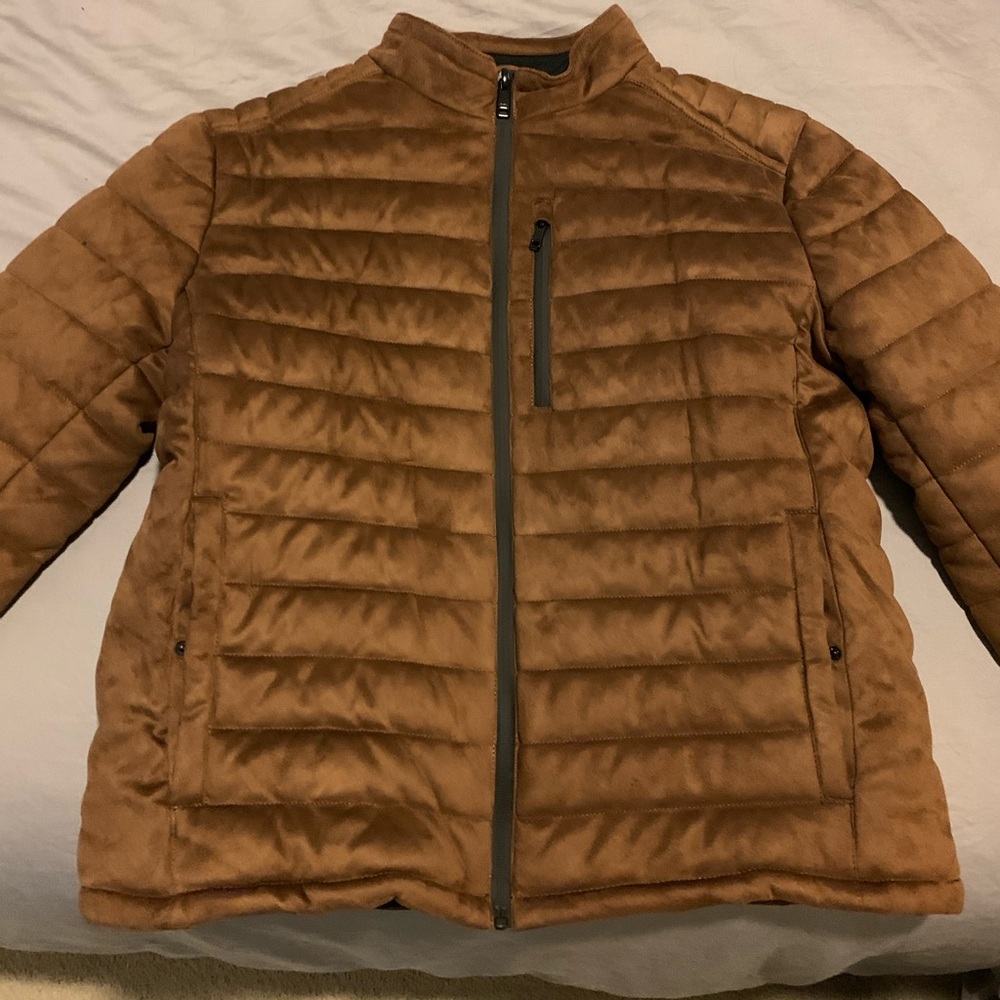 NEW Zara Faux Suede Puffer jacket